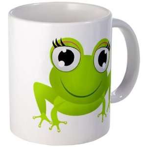 Girlie Girl Frog Frogette Cute Mug by   Kitchen 