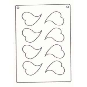  Tuile Template, Stylized Heart, Overall sheet. 10.5 x 15 