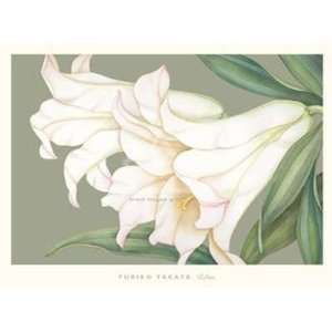 Lilies Yuriko Takata. 38.00 inches by 28.00 inches. Best Quality Art 