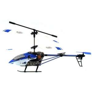 3CH Blue Scropion Aluminum Helicopter RTF Built in Gyro with LED Night 