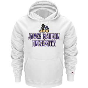  James Madison Dukes White Champion Powerblend® Hood 