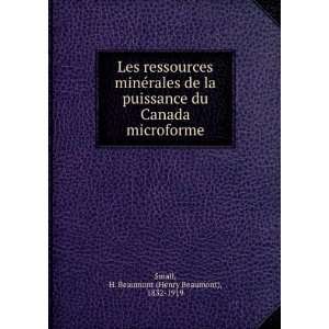 Les ressources minÃ©rales de la puissance du Canada microforme H 