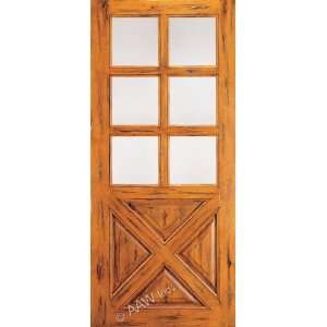  SW 89 42x80 Knotty Alder Crossbuck Styled Panel Entry 