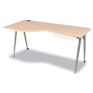   iFlex Series Full Table, 65w x 31d x 29h, Teak/Silver 