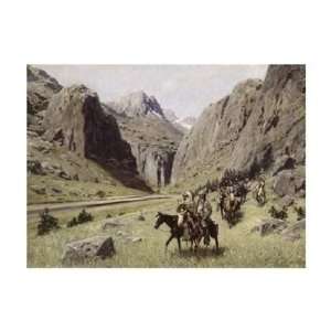  Henry Francois Farny   Through The Mountains Giclee Canvas 