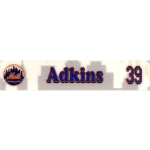  Jon Adkins #39 2007 Game Used Locker Room Name plate 