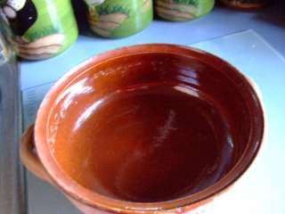 FRENCH VALLAURIS TERRACOTTA POTTERY COCOTTE ANTIQUE  