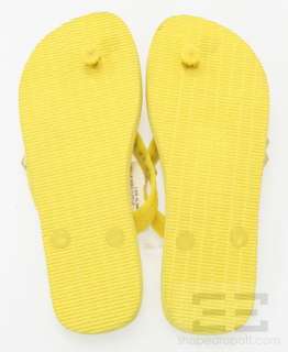 Dinis 2 Piece Grey Grommet & Yellow Studded Flip Flop Sandal Set Size 