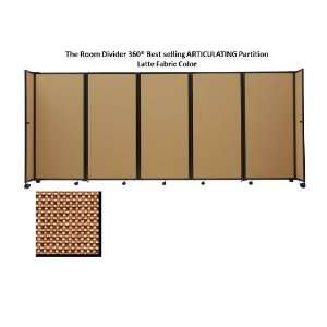 Room Divider 360 Portable Partition, Latte Fabric   4 high x 86 