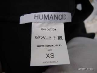 Humanoid Black Short Sleeve Dress W/Waist Belt XS  