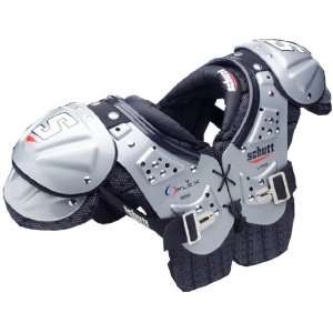 Youth Y Flex All Purpose Football Shoulder Pads STEEL WITH BLACK LINER 