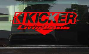 KICKER LIVIN LOUD 12 INCH VINYL DECAL / STICKER  