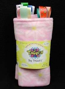 NEW Big TAGGIES Lovey Blanket Pink Flowers Daisy Tag 18  