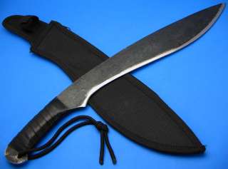   Forged 1045 Carbon Steel Kukri Blade Machete Fixed Blade Knife  