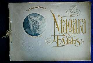 NIAGARA FALLS SOUVENIR PHOTO ALBUM BOOK 1899  