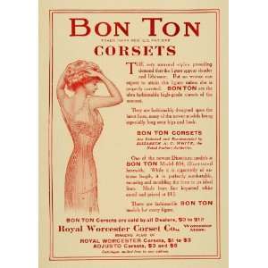  1909 Ad Royal Worcester Corset Co. Bon Ton Clothing 