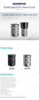 New OLYMPUS M ZUIKO Digital ED 40 150mm F4 5.6 R Lens Black +Worldwide 