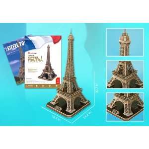  Eiffel Tower Large 3D Puzzle With Book 82 Pcs Toys 