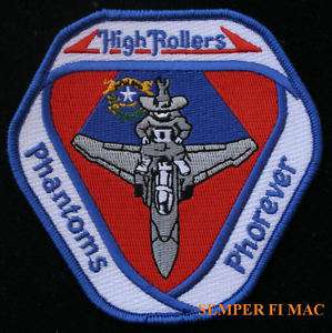 PHANTOM 192 TRS HIGH ROLLERS PATCH US AIR FORCE ANG  