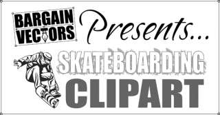 Bargain Vectors   Skateboarding Clipart