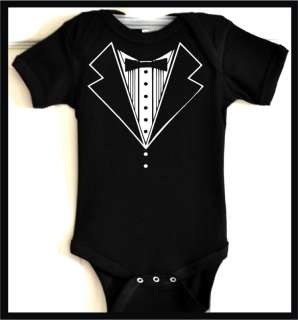 wb tuxedo wedding clothes baby onsie kid shirt toddler  