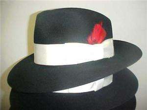 Black Zoot Suit Fedora hat ALL SIZES brand new  