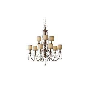 Murray Feiss F2725 6+3FG Clarissa 9 Light Two Tier Chandelier in 