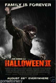 HALLOWEEN 2 Michael Myers Movie Poster Horror Remake Rob Zombie  