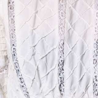 VINTAGE BELL SLEEVE MAXI DRESS Vtg 70s Boho Hippie Crochet White Lace 