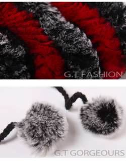 0259 Cute Rex Rabbit Fur Hat Winter Fur Headdress Warm Fashion Cap 