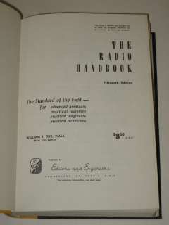 William Orr   THE RADIO HANDBOOK   1959 15th Edition HC  