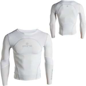  SKINS Ice Top   Long Sleeve   Mens White/Silver, XS 