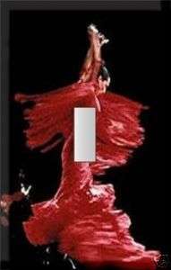 FLAMENCO DANCER WITH RED DRESS SINGLE SWITCH PLATE #7  