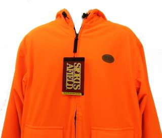Sportsafield Orange Hunting Fleece Hoodie Jacket M New  