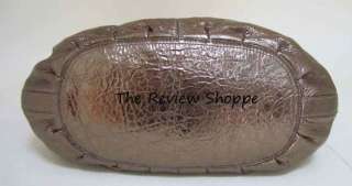Brighton Griffith Park Eliana Tote Crinkle Leather Bag Purse Platinum 