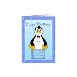  43rd Birthday   Penguin on Ice Cool Birthday Facts Card 