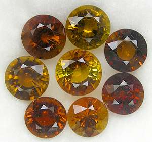 EXCELLENT SET 5.82ct.Fancy Sunburst Peach Tourmaline  