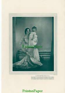 1930 Juliette Compton Silent Film Star and Child Print  