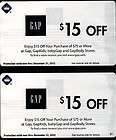 15 0ff $75+ purchase at Gap, GapKids, BabyGap & GapBody coupons exp 