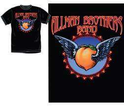THE ALLMAN BROTHERS BAND FLYING PEACH TEE SHIRT S  XL  
