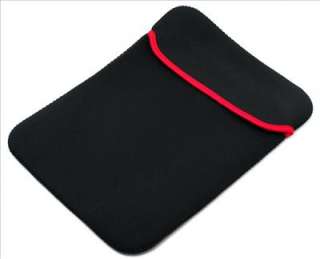 14.1 Notebook Laptop Neoprene Sleeve Case Black Red  