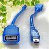 USB A Female to USB Mini B 5Pin Male adapter Cable 9877  
