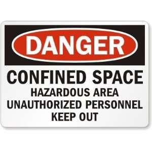  Danger Confined Space Hazardous Area Unauthorized 