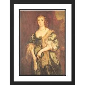 Dyck, Sir Anthony van 19x24 Framed and Double Matted Portrait of Anne 