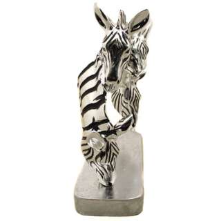 Grazing Zebras Mirror Finish Table Sculpture Decor 857519801532  