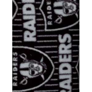 NFL Oakland Raiders Football Fleece Fabric Print By the Yard  