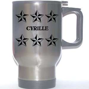  Personal Name Gift   CYRILLE Stainless Steel Mug (black 