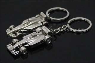 Sales F1 RACING CAR Chrome Key Ring Chain  