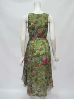 Eva Franco womens geneva wild rose belted flared skirt dress 2 $278 