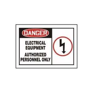DANGER ELECTRICAL EQUIPMENT AUTHORIZED PERSONNEL ONLY (W/GRAPHIC) 10 